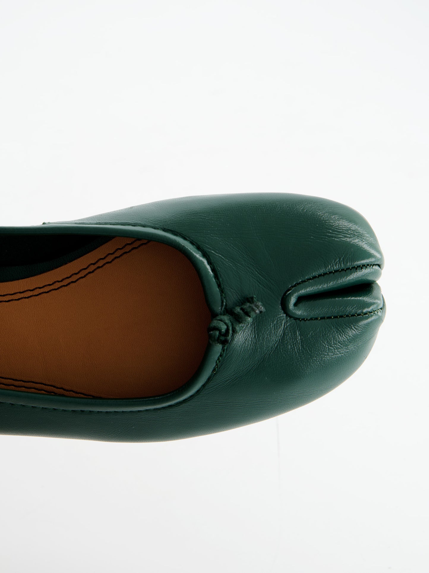 Bailarinas tabi en piel verde - Karva