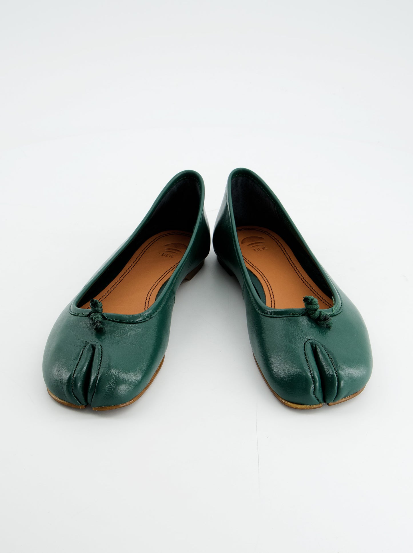 Bailarinas tabi en piel verde - Karva
