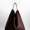 Bolso De Piel Marrón De Diseño Minimalista -Tiza