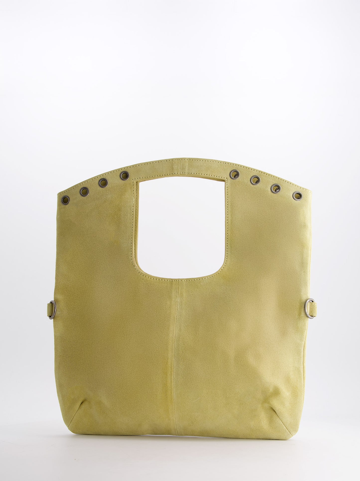 Bolso De Piel Serraje Amarillo Con Asa Extraíble -Tini