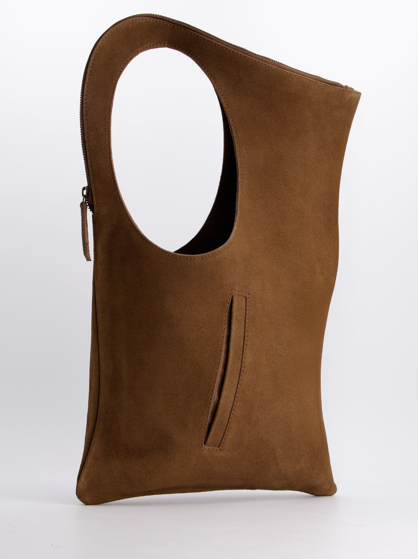 Bolso De Piel Serraje Marrón- Mariana