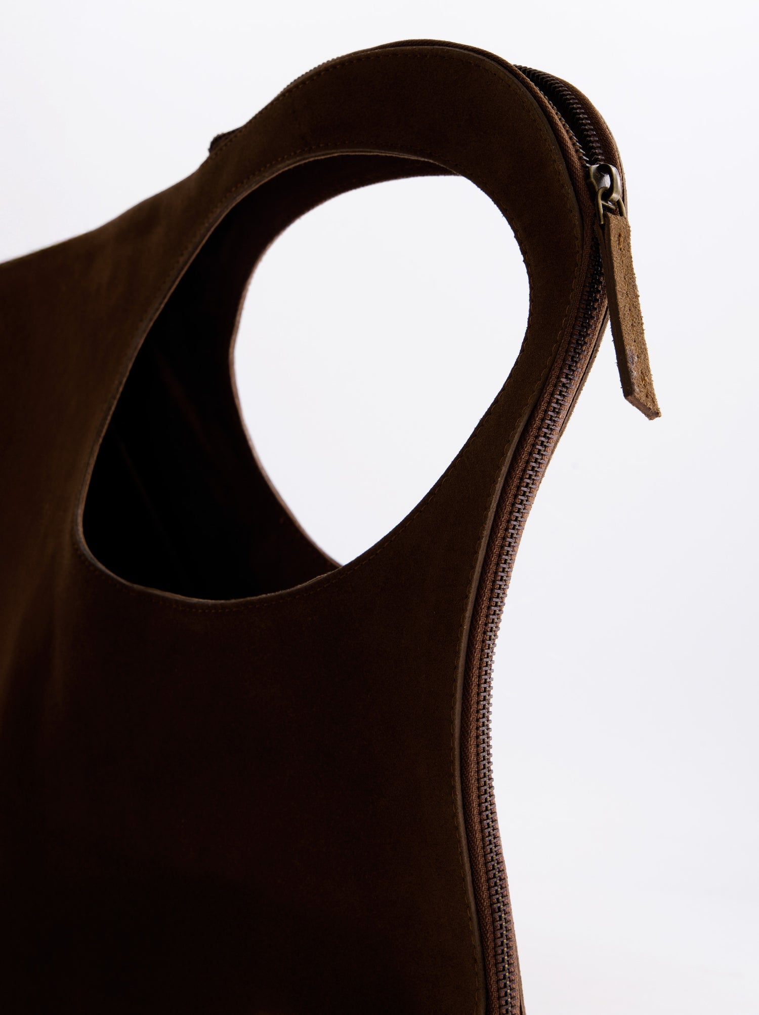 Bolso De Piel Serraje Marrón- Mariana