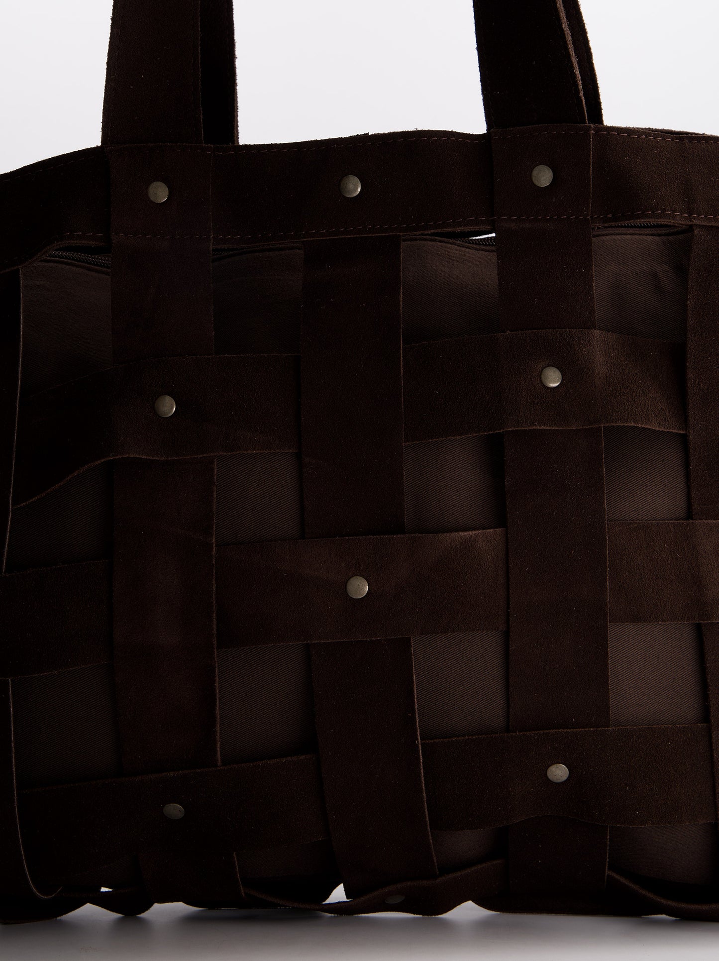 Bolso Shopper Trenzado Marrón - Bruna