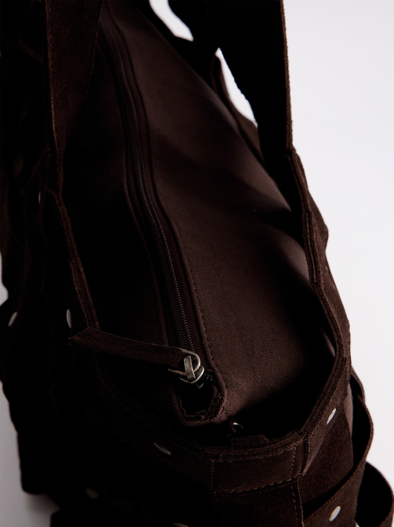Bolso Shopper Trenzado Marrón - Bruna