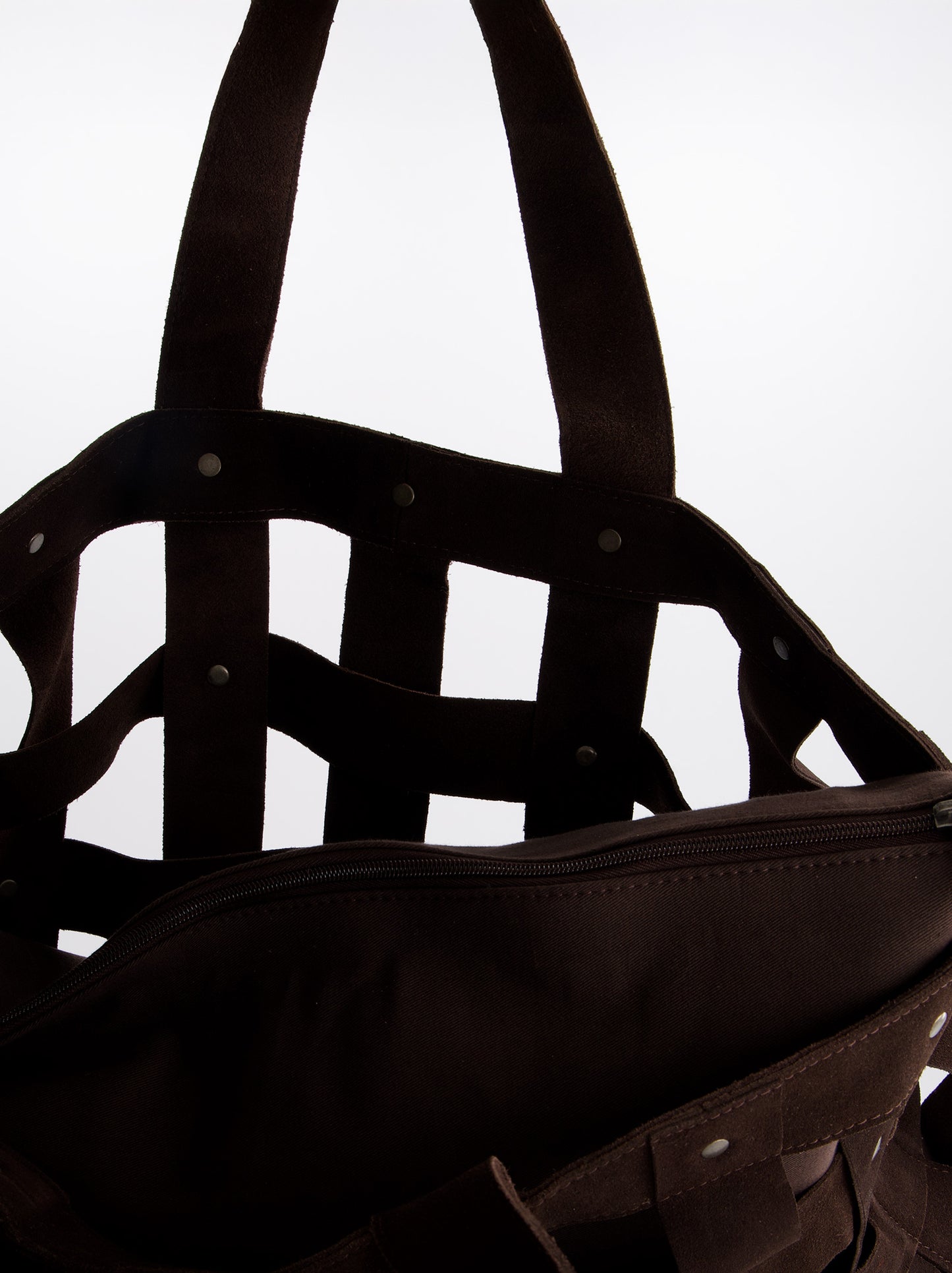 Bolso Shopper Trenzado Marrón - Bruna