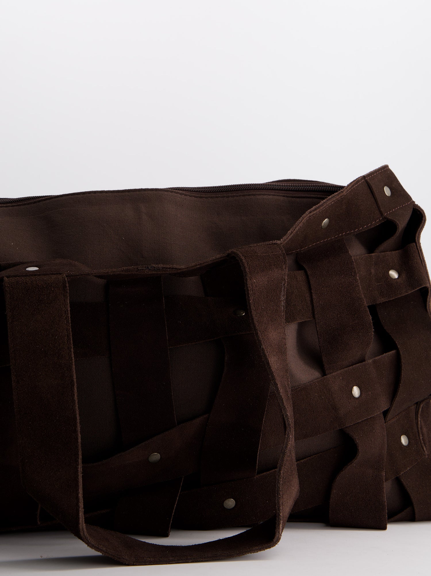 Bolso Shopper Trenzado Marrón - Bruna