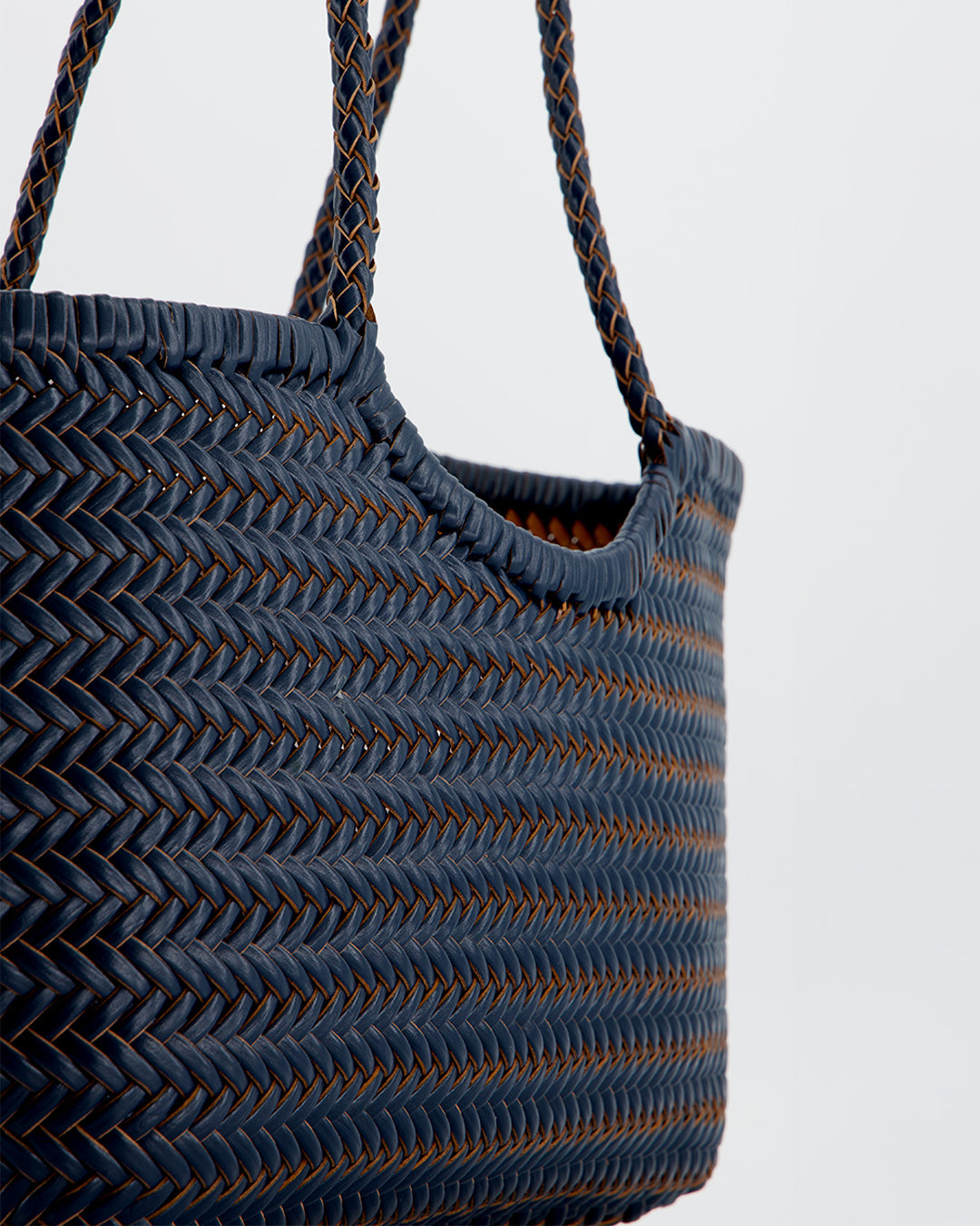 Bolso Shopper trenzado azul - Romi