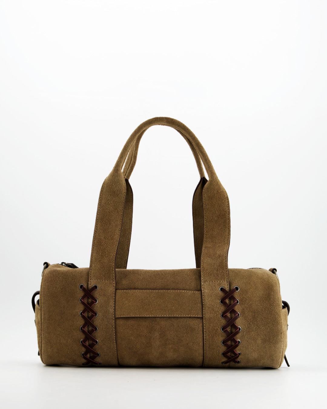 Bolso bowling de ante beige - Paquita
