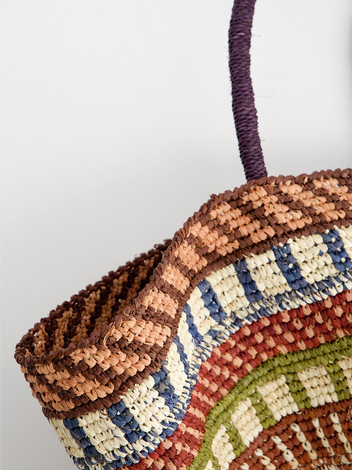 Bolso capazo trenzado franjas étnicas - Loop
