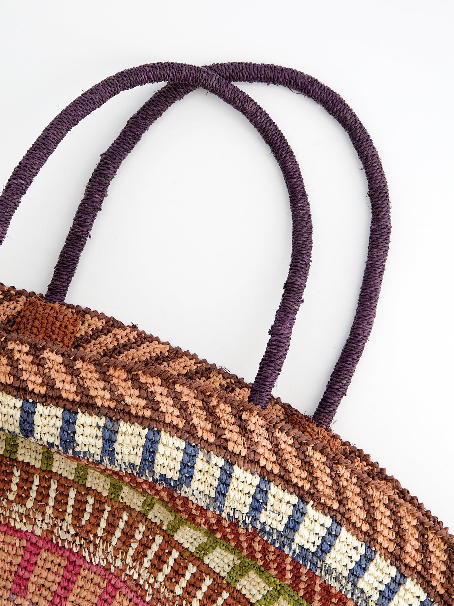 Bolso capazo trenzado franjas étnicas - Loop