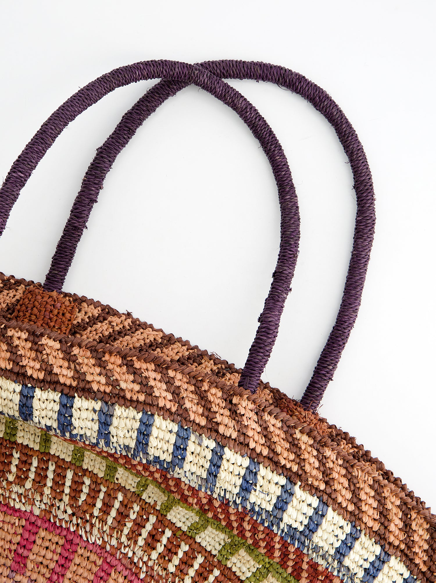 Bolso capazo trenzado franjas étnicas - Loop