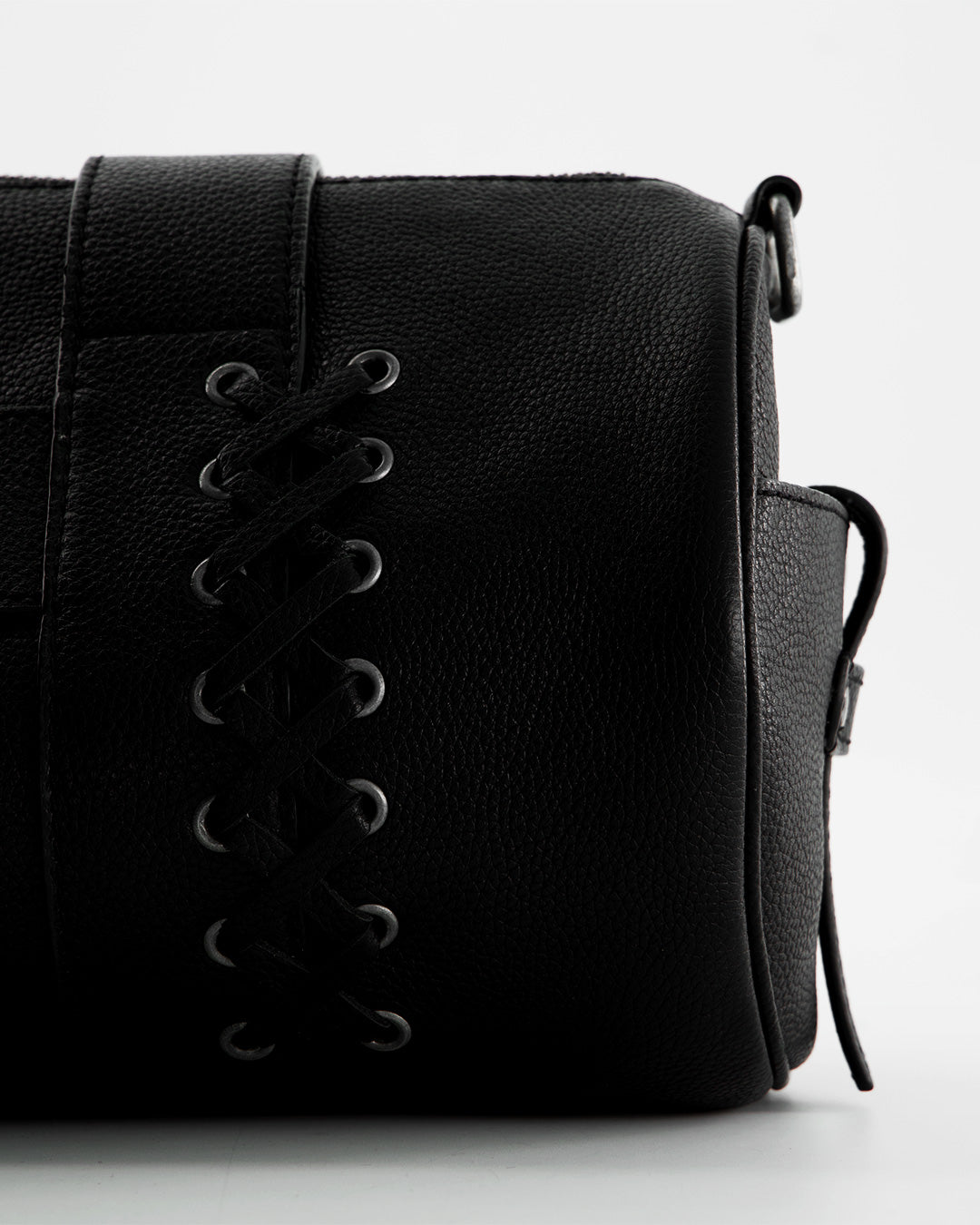Bolso de piel negro bowling - Paquita