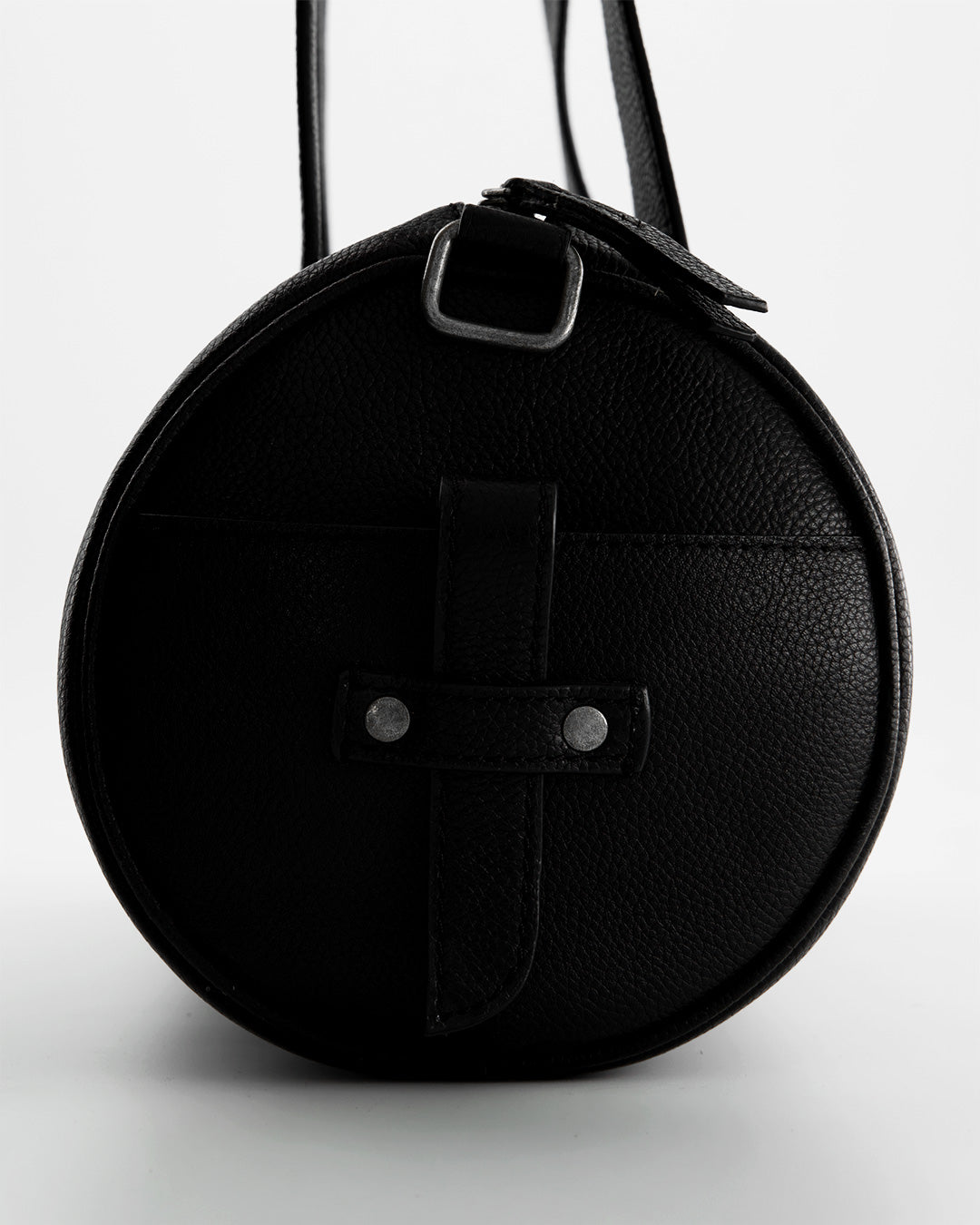 Bolso de piel negro bowling - Paquita