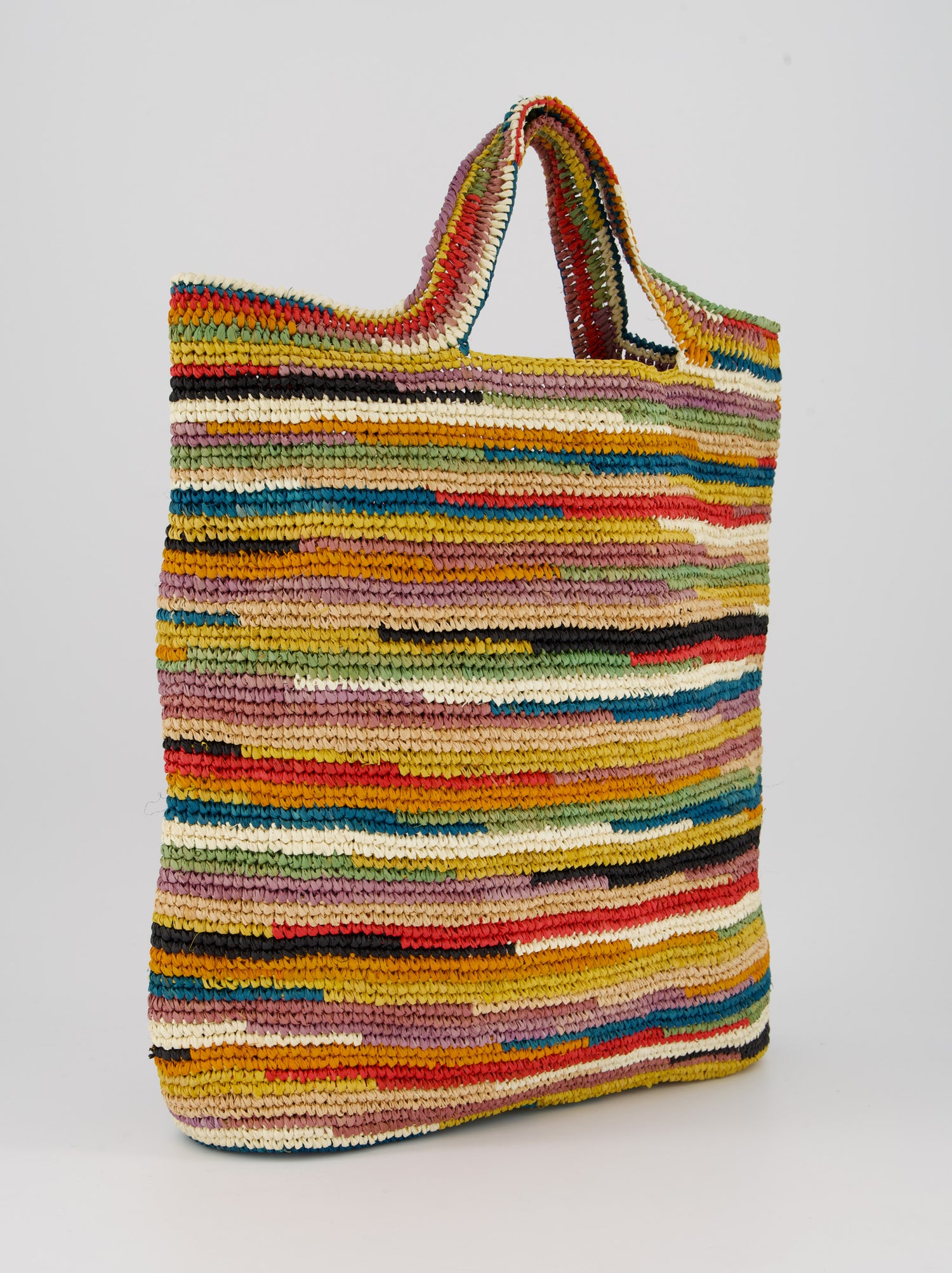 Bolso grande de rafia multicolor - Dashe