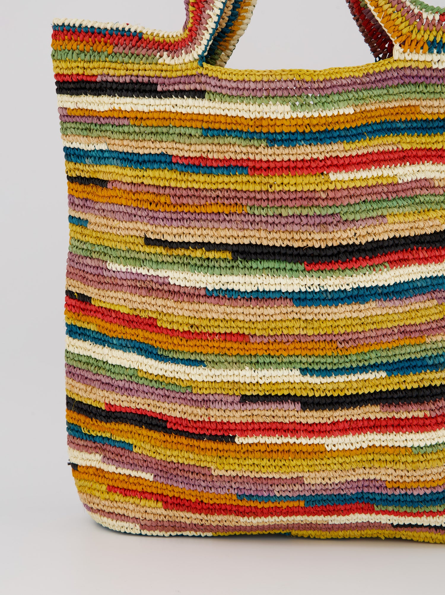Bolso grande de rafia multicolor - Dashe