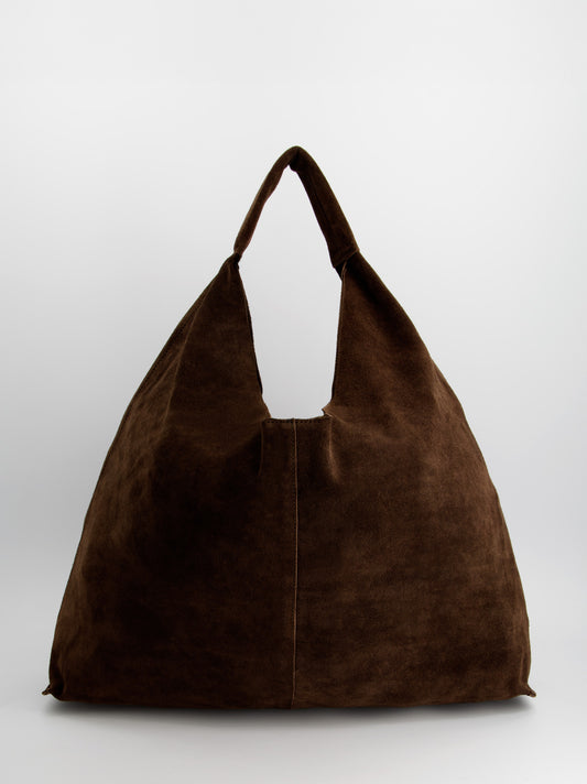 Bolso hobo de piel marrón - Fede Maxi