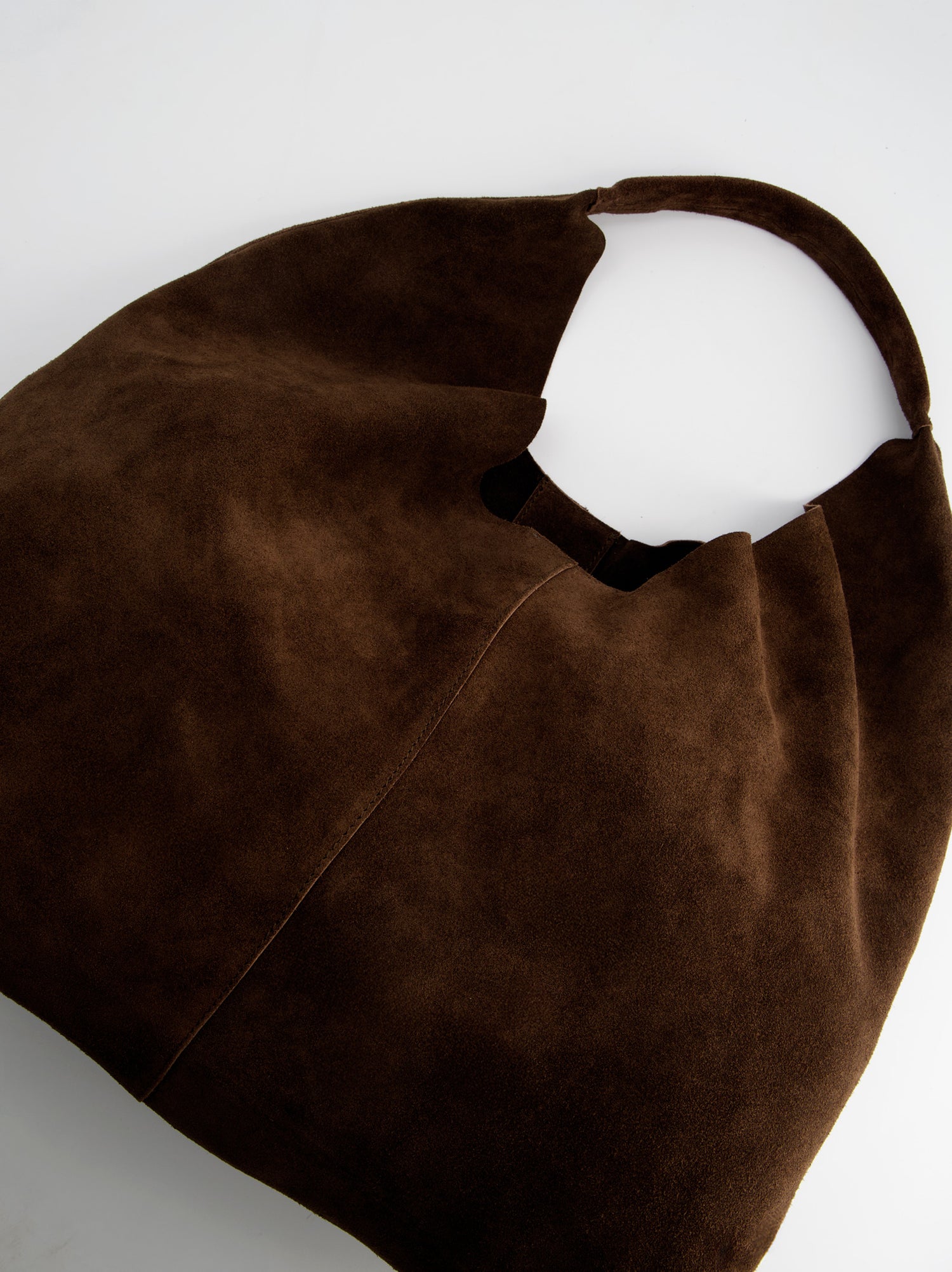 Bolso hobo de piel marrón - Fede Maxi