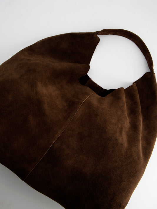 Bolso hobo de piel marrón - Fede Maxi