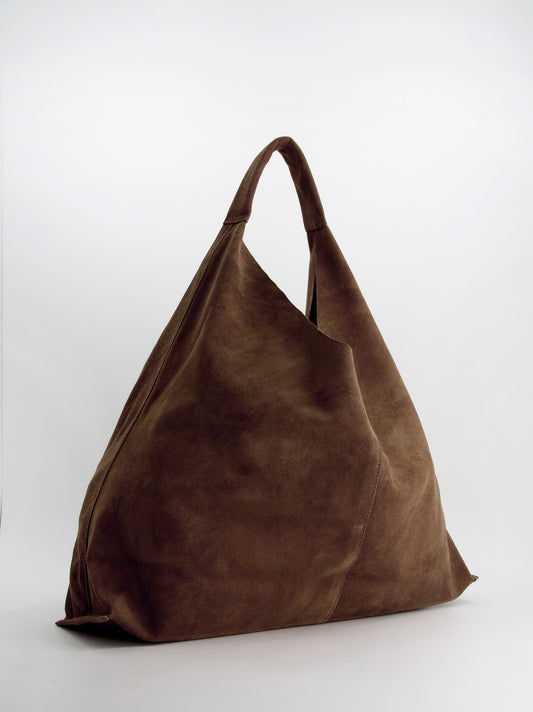 Bolso hobo de piel marrón - Fede Maxi
