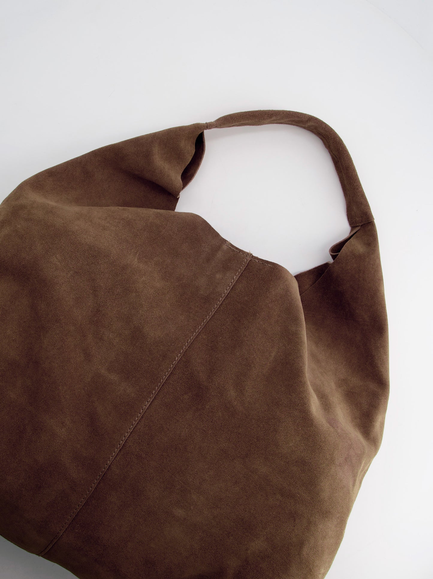 Bolso hobo de piel marrón - Fede Maxi