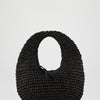 Bolso hobo de rafia negro - Korina