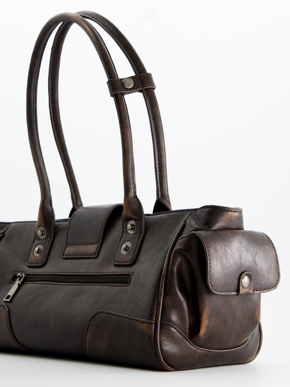 Bolso marrón efecto envejecido - Faba