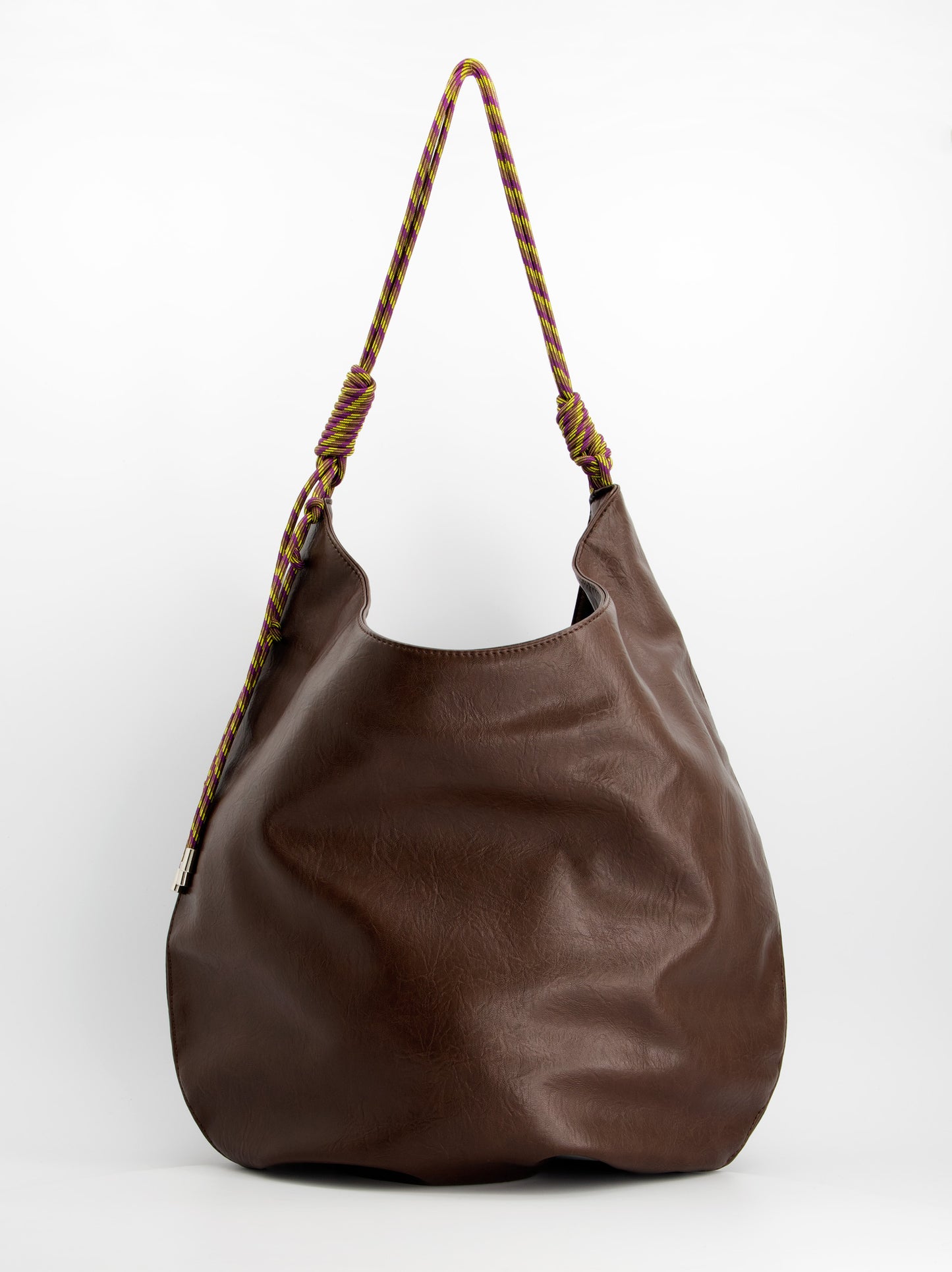Brown faux leather hobo bag - ULK Oluv
