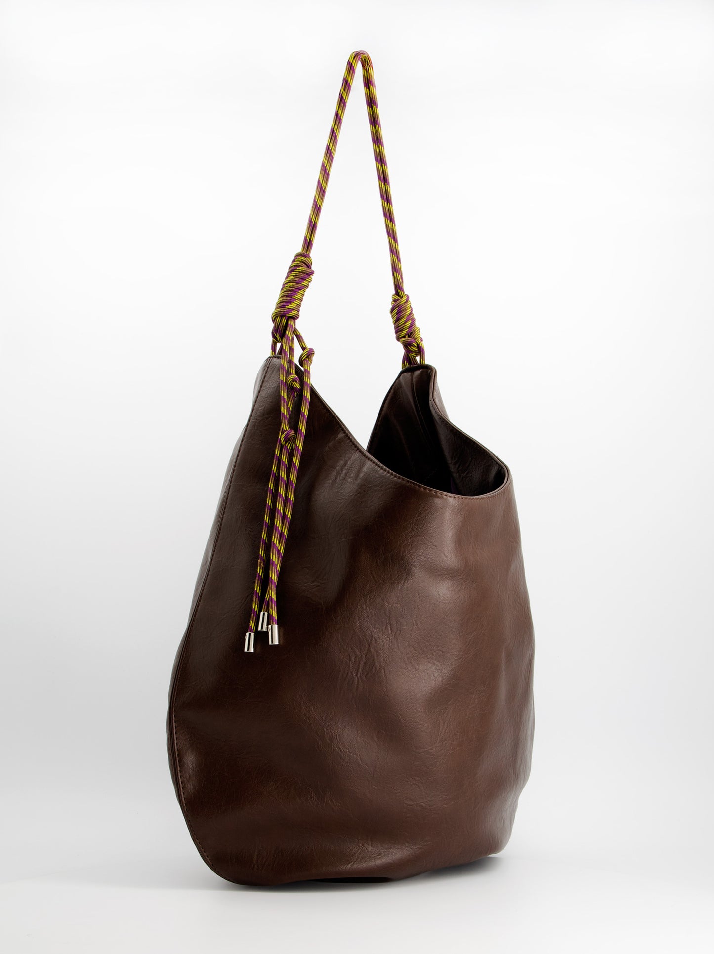 Brown faux leather hobo bag - ULK Oluv