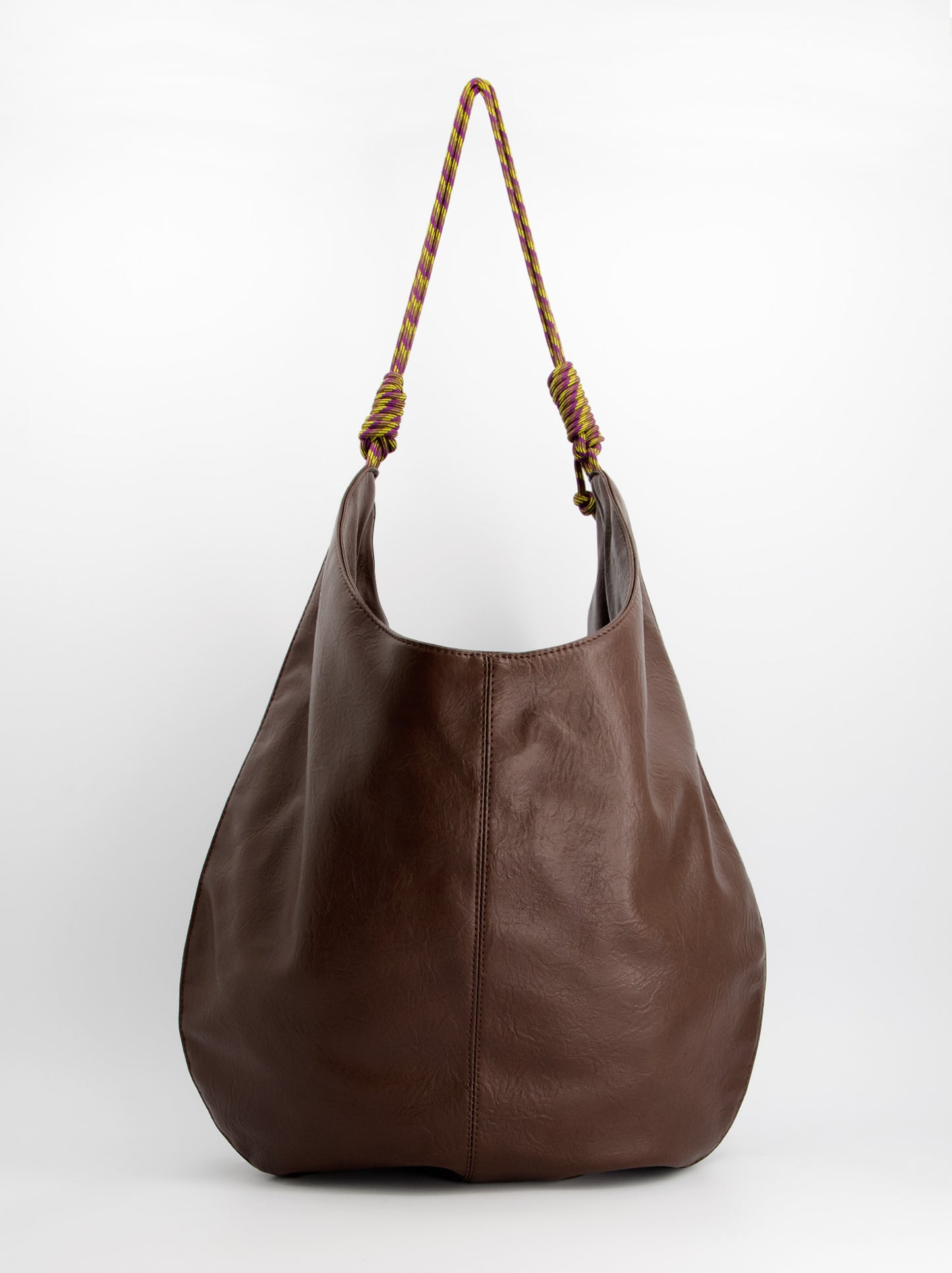 Brown faux leather hobo bag - ULK Oluv