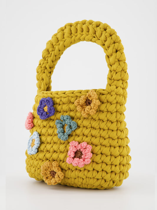 Bolso mini de crochet con flores - Marzia