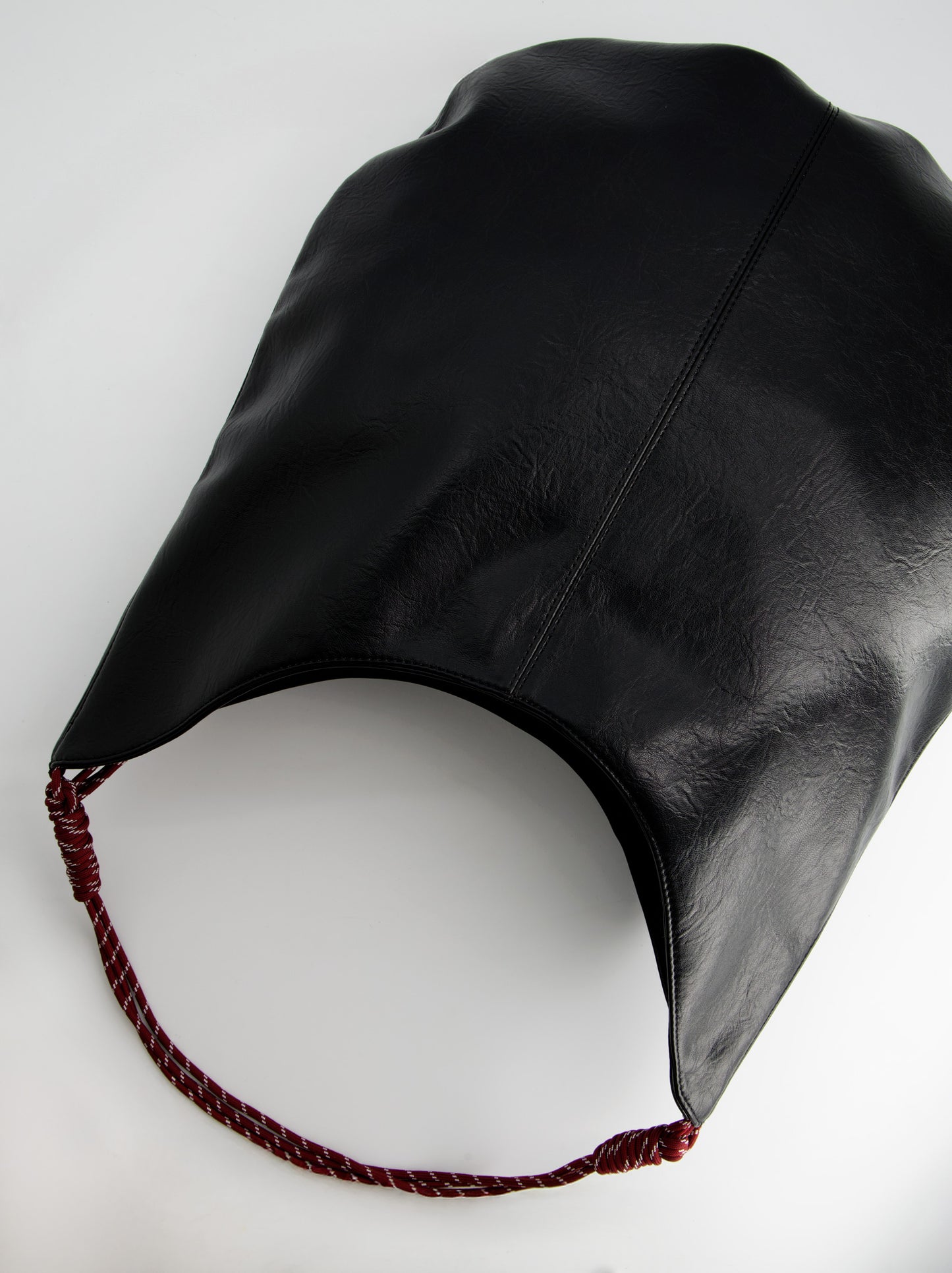 Black faux leather hobo bag - ULK Oluv