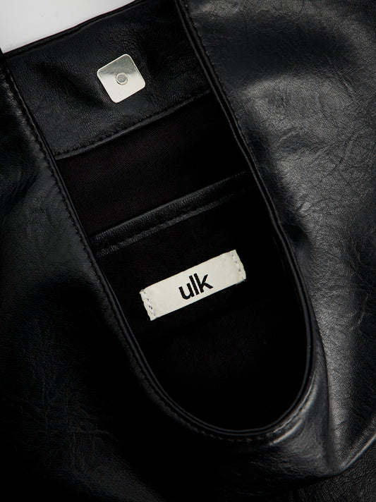 Bolso negro hobo efecto piel - ULK Oluv