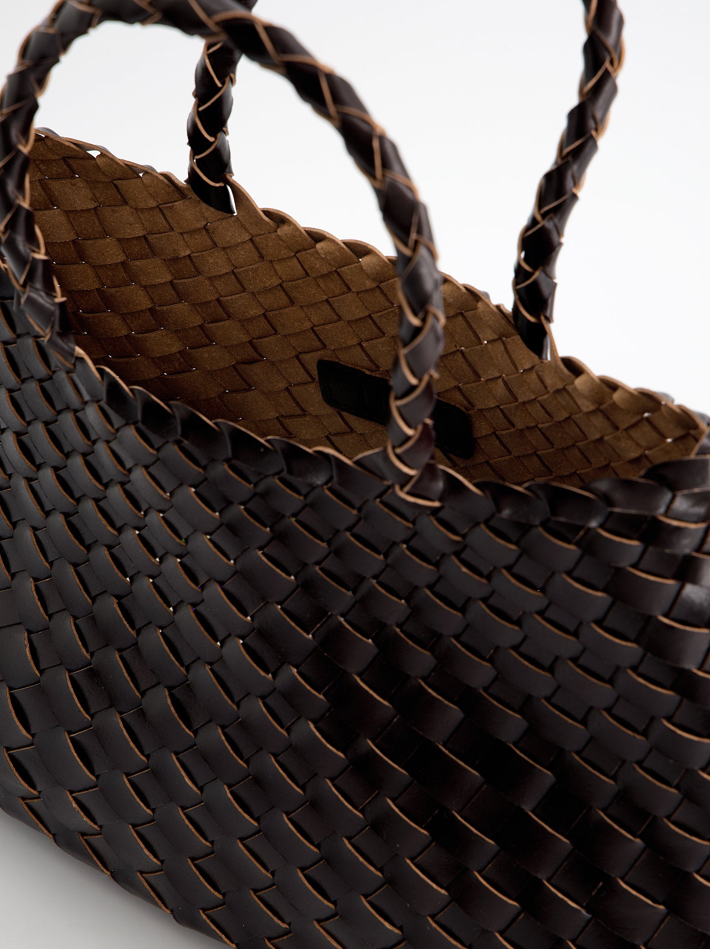 Bolso shopper de piel trenzada - Barrera