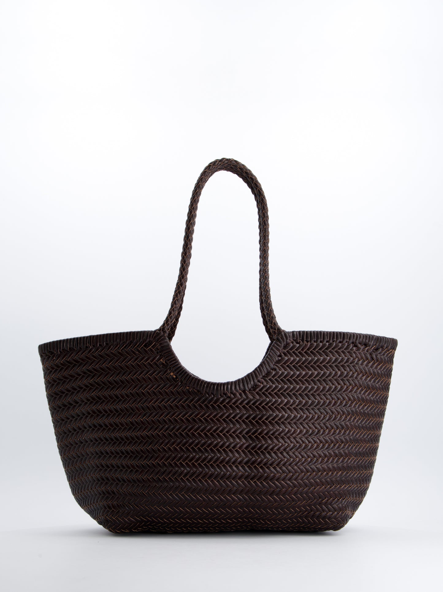 Bolso shopper maxi de piel trenzada - Romi XL