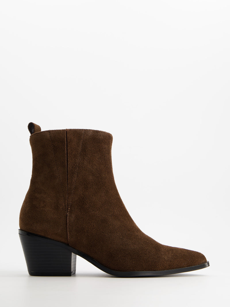 Botines de ante con tacón - Ulk Ainara