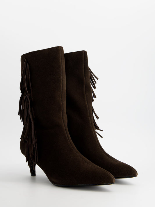 Suede ankle boots with kitten heel - ULK Duffy