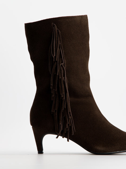 Suede ankle boots with kitten heel - ULK Duffy