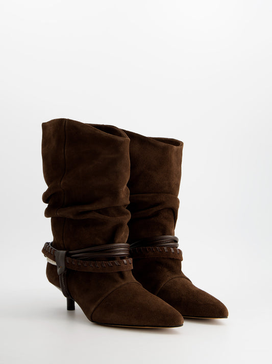 Suede ankle boots with kitten heel - ULK Irving