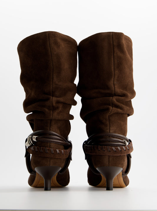 Suede ankle boots with kitten heel - ULK Irving