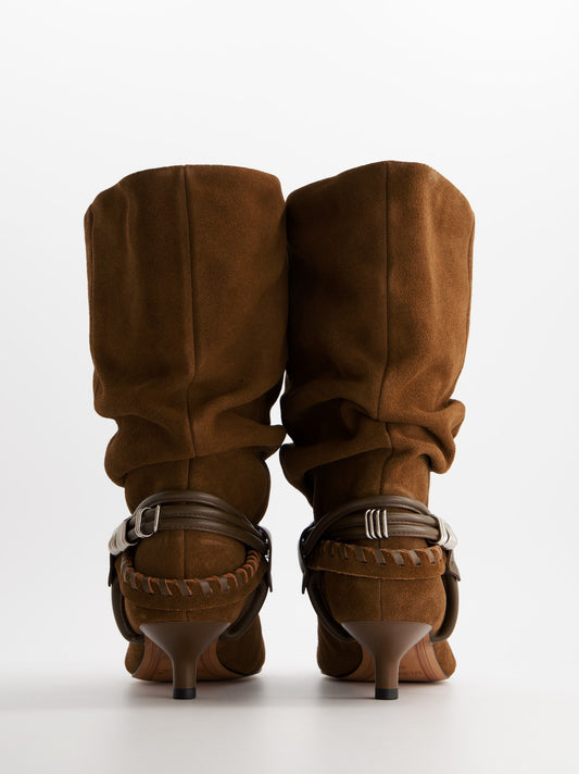 Suede ankle boots with kitten heel - ULK Irving
