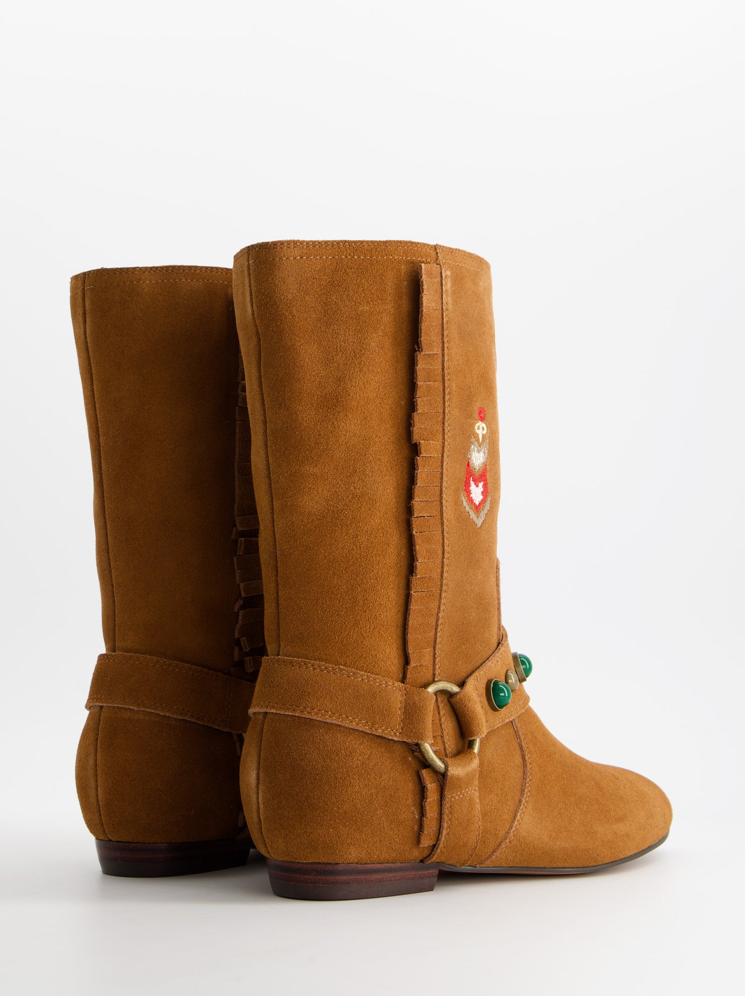 Botines planos de serraje estilo boho - ULK Doha