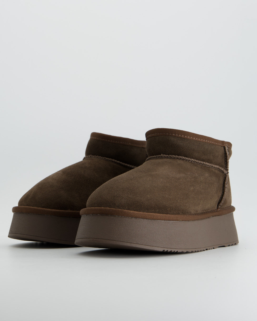 Brown platform ankle boots - Miwa