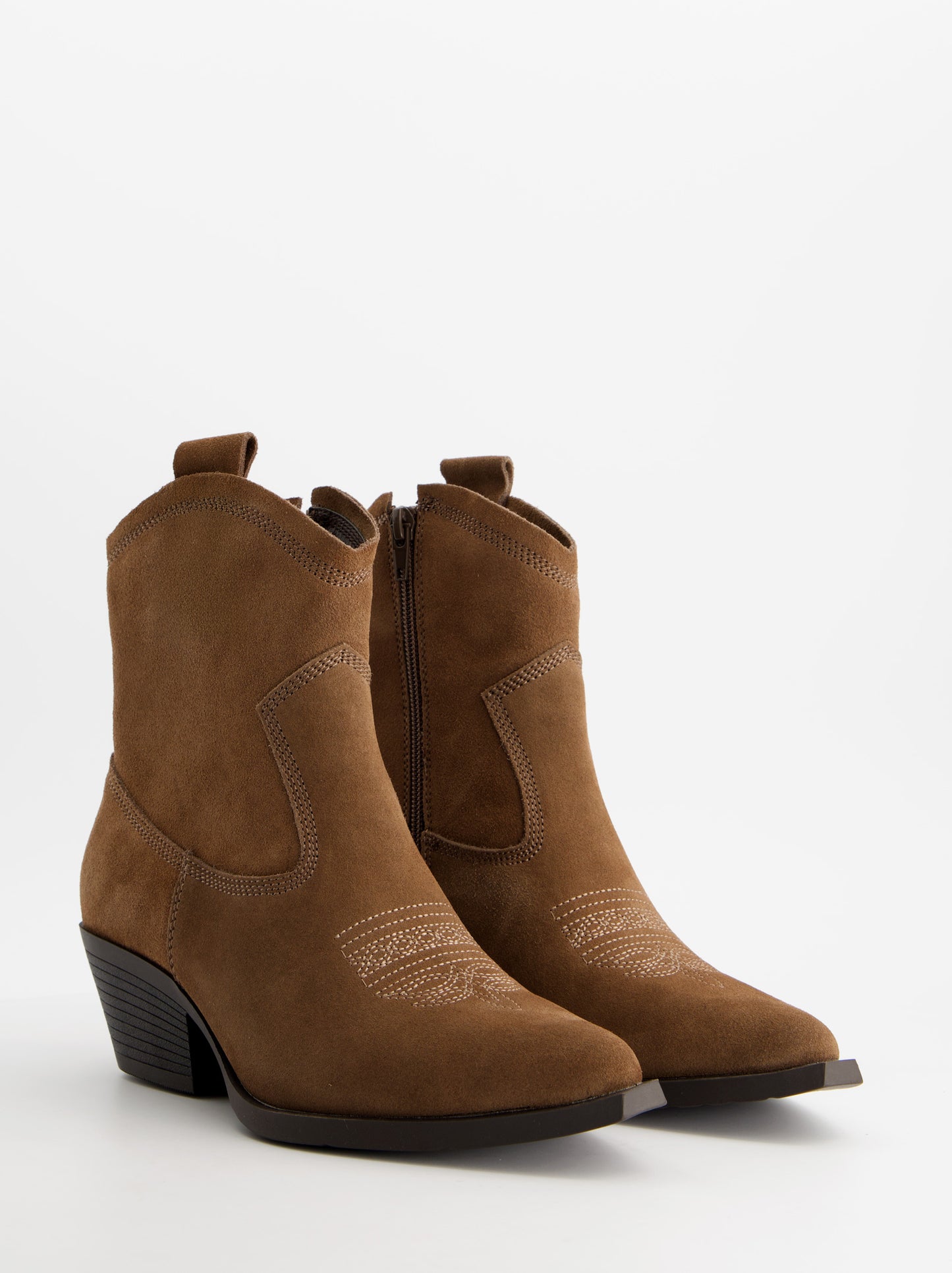 Botines cowboy de ante con tacón - Aroa