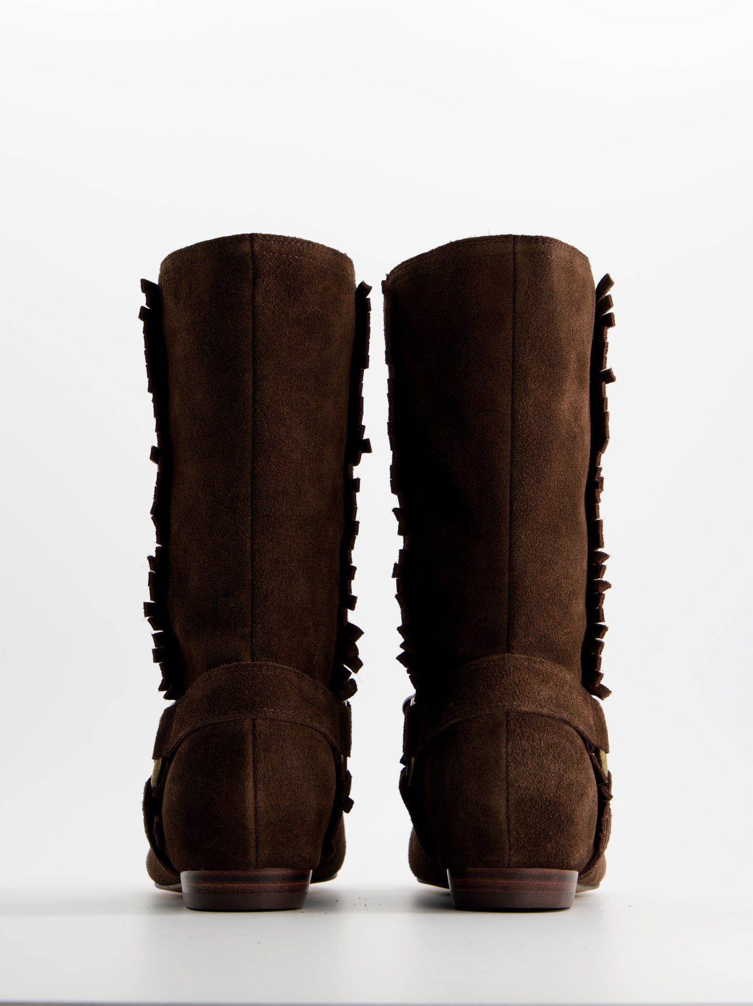 Botines planos de serraje estilo boho - ULK Doha