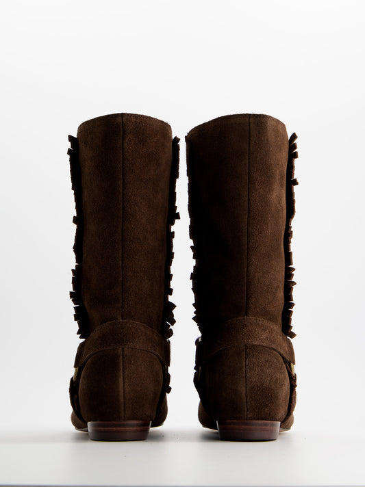 Boho style suede flat ankle boots - ULK Doha
