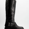 High leather boot with folded shaft - Ulk Farah