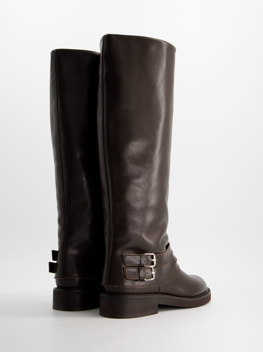 Botas altas de piel con caña vuelta - ULK Farah