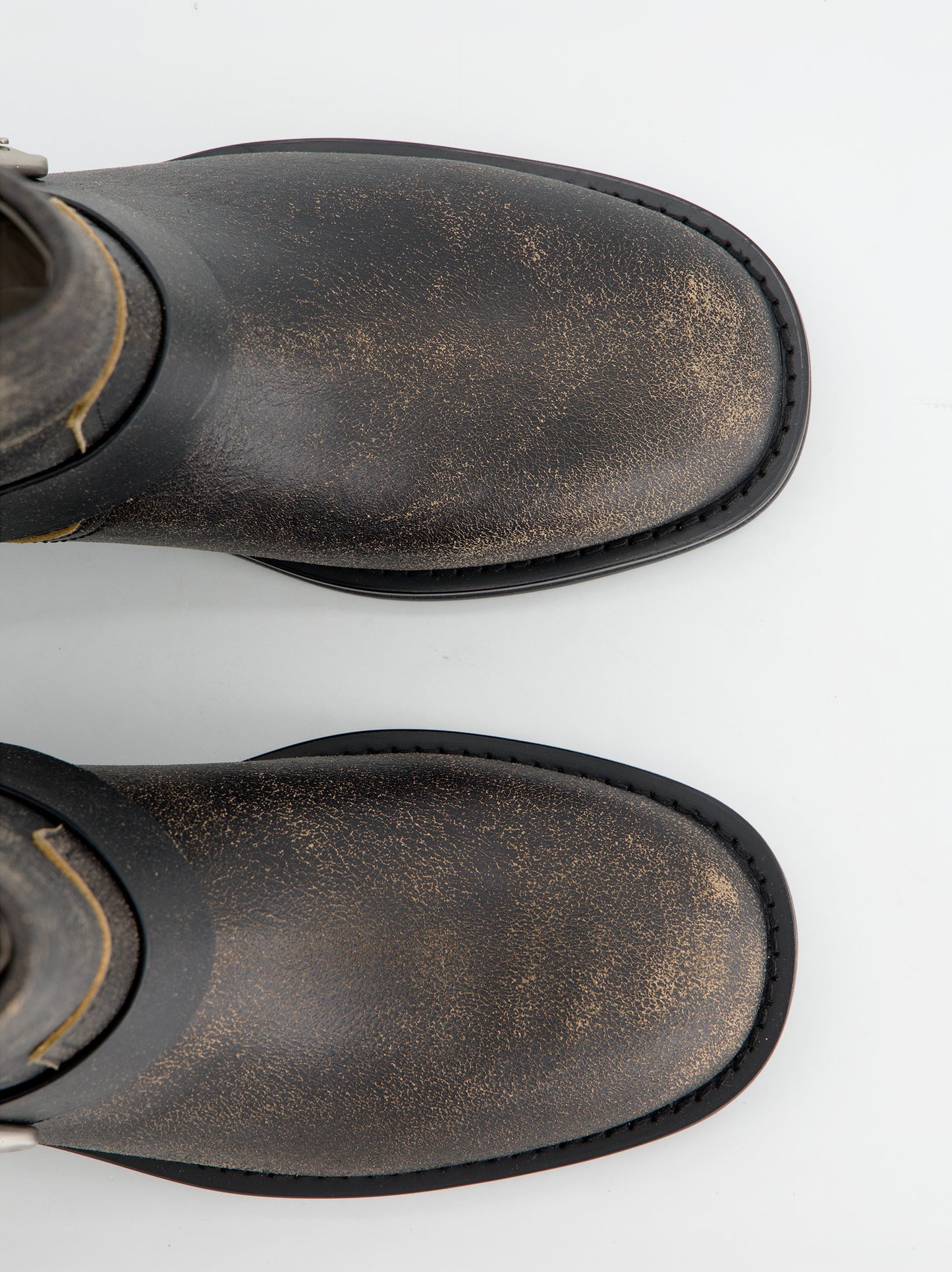 Bota biker marrón efecto envejecido - Cybellow