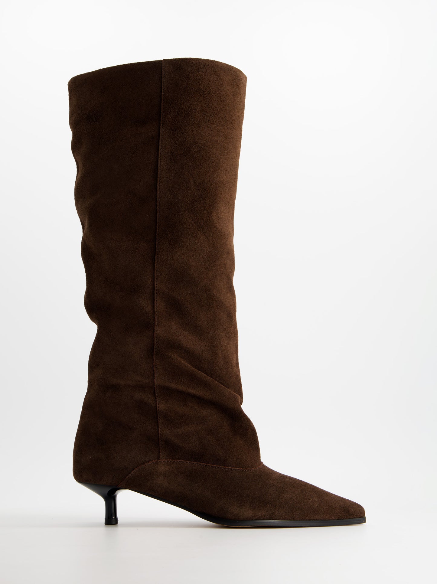 Suede kitten heel boot - ULK Rockwall