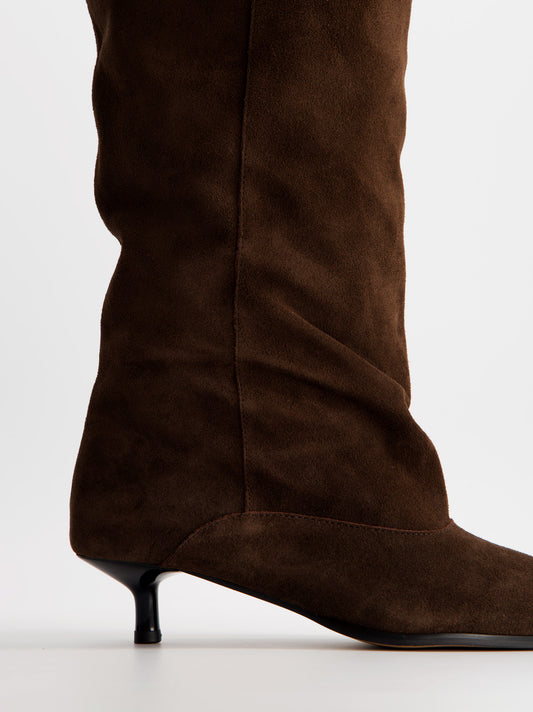 Botas de ante con tacón kitten - ULK Rockwall